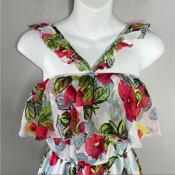 OLSENBOYE Floral Print Ruffle Maxi Dress - Picture 3 of 9